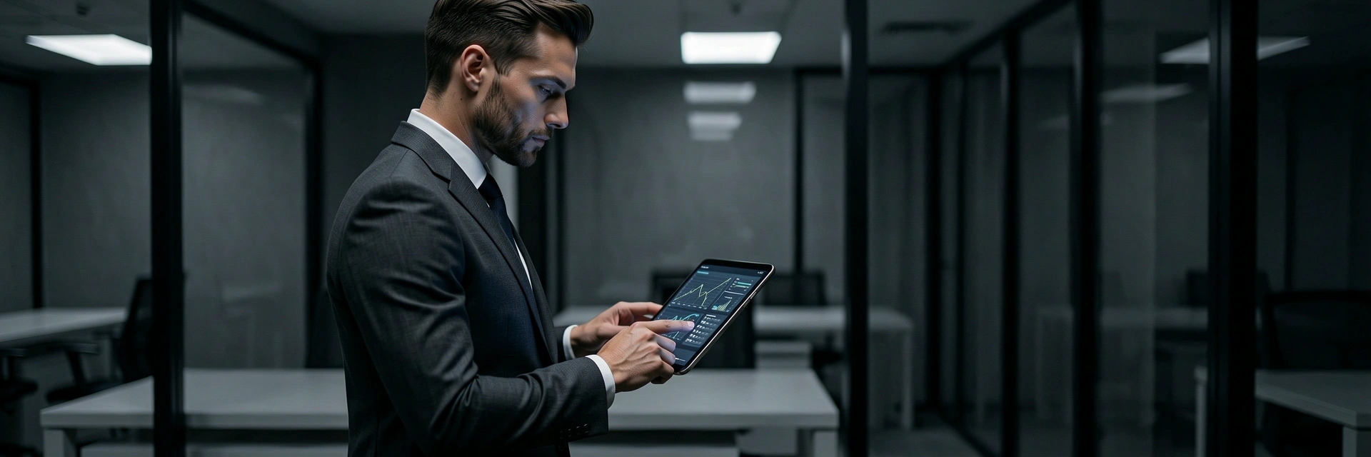 Professional work environment representing digital security